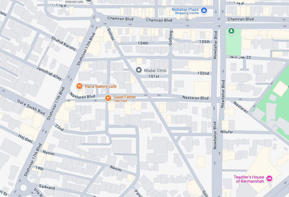 نقشه کافه نان هانا